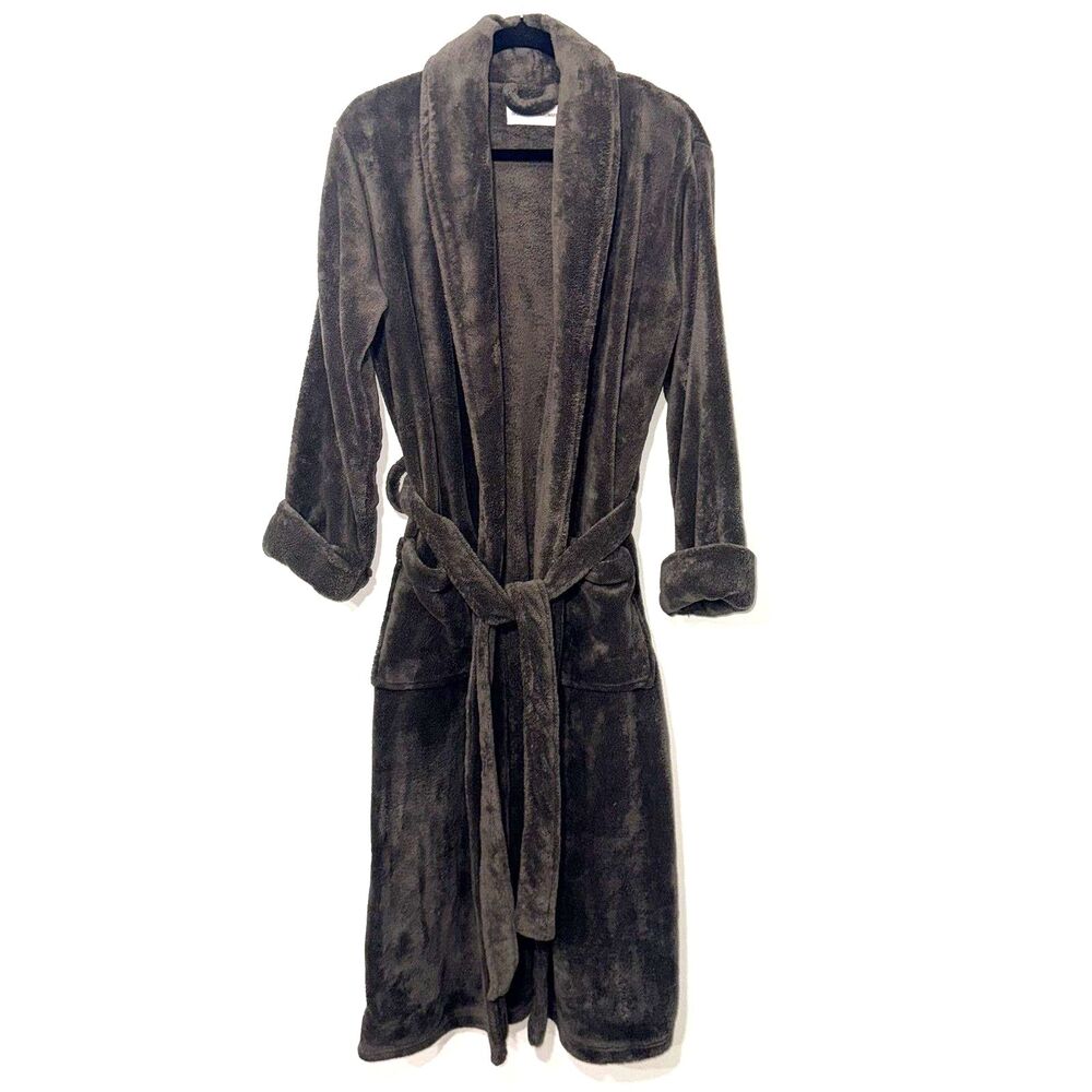 Restoration Hardware Plush Spa Robe - Gray S